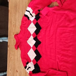 Tutrleneck plaid sweater